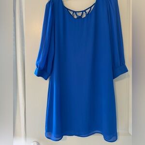 Royal Blue semi formal 3/4 sleeved loose dress size XL